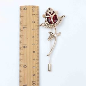 Advanced Men Retro Golden Flower Brooch <strong>Pins</strong> Collar Suit Stick Breastpin Diamante <strong>Pin</strong> Men's Suit Dressup - Product Image 5