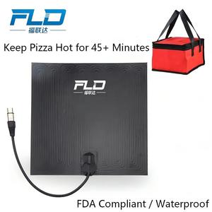 Calentador de Bolsas para Entrega de Pizza de 12V/50W con Termostato, Certificado UL, Tapete Caliente de Silicona de Grado Alimenticio para Entrega de Alimentos - Product Image 1