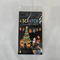 Ensemble de cartes à gratter de Noël XingXin SAC-10C avec stylet en bois, kit d'artisanat DIY pour enfants