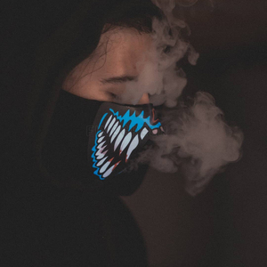 Chất Lượng Tốt Nhất Đầy Màu Sắc Giáng Sinh Trang Trí Nhà Cung Cấp Led Âm Thanh Hoạt Động Mặt Nạ Trung Quốc Đảng Mặt Nạ FG-MA El Chiếu Sáng Mặt Nạ Halloween PVC - Product Image 4