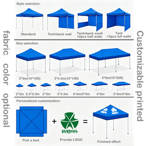 Tente pliante Tuoye <span class=keywords><strong>Barnum</strong></span> Advertising 3x3 m, abri de marché bon marché, chapiteau à structure en acier, fabriqué en Chine - Product Image 6