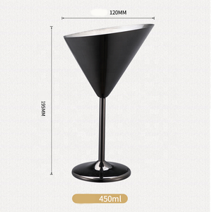 Più venduto 300ml in acciaio inox Cocktail bicchiere di vino Design classico con capacità personalizzata per il vino Margarita in metallo tazza di caffè - Product Image 5