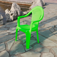 Fabricant de chaises en plastique en Chine, chaises en plastique empilables vertes pour le loisir, sans accoudoirs, pour les fêtes, les restaurants en plein air