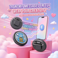 Badge électronique intelligent à écran tactile de style japonais, gadget tendance, affichage intelligent 1,7 pouce, aimant AI, badge numérique, prise en charge MP3/MP4