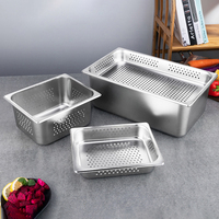 Gewerbliche Küche Lebensmittel Gastronomie Perforierte Behälter Edelstahl Steam Food GN Pan Buffet Warmer