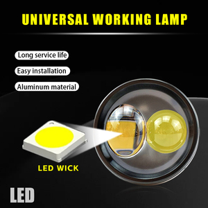 Vuông Vòng 30 wát LED làm việc ống kính ánh sáng mắt thiên thần DRL Đèn sương mù cho 4x4 off-road xe tải ATV Xe máy cho Harley Wrangler - Product Image 5