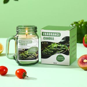 Vela Aromática Personalizada en Frasco de Vidrio con Asa, Aroma a Frutas y Verduras, Cera de Soya, Decoración para el Hogar, Regalo - Product Image 4