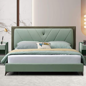 Cama Doble <span class=keywords><strong>de</strong></span> Madera <span class=keywords><strong>de</strong></span> Palisandro <span class=keywords><strong>de</strong></span> Diseño Moderno con Estructura Ajustable, Ecológica y Duradera, Tamaños <span class=keywords><strong>de</strong></span> <span class=keywords><strong>1</strong></span>.8m/2.0m, Tapicería <span class=keywords><strong>de</strong></span> Terciopelo Suave - Product Image 2