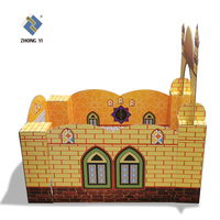 Venta caliente DIY Juguete interactivo educativo Mezquita de cartón, Casa de juegos de cartón Masjid para niños