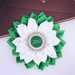 אנחנו נשים אופנתיים האגודה מיוזגת פרחים ירוק ולבן אמייל מכתב קסמי את הקישורים משולבים - Product Image 3