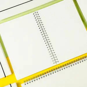 Quaderno a spirale con fascia elastica per Notebook di dimensioni personalizzate con copertina per Notebook in PP impermeabile