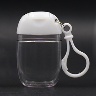 Clear bottle+ white cap+ hook