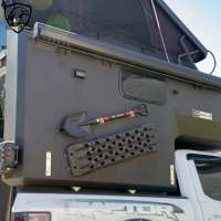 Huntoo - Camping-car en aluminium léger à toit rigide pour pick-up, idéal pour le camping de week-end et les longs trajets
