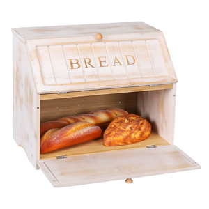 Boîte à pain en métal HUAQING, en fer galvanisé avec revêtement en poudre lisse - Design vintage, portable, isolée, hermétique, pour le camping - Product Image 1