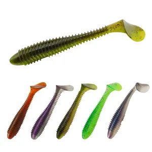 High Quality Wholesale Supplier Vibro Fat 10cm 12.5cm Swimbait Lures Soft Plastic Lures Worm Lure For Fishing