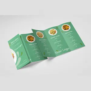 Flexography Trifold Printing Paper Colourful Design Eco Friendly Holder Food Sample Designs Brochure