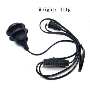Adaptateurs de cordon de prise de lumière LED avec interrupteur Prise américaine E27 <span class=keywords><strong>Dents</strong></span> complètes Support de base de lampe Cordon d'alimentation Pendentif suspendu - Product Image 6