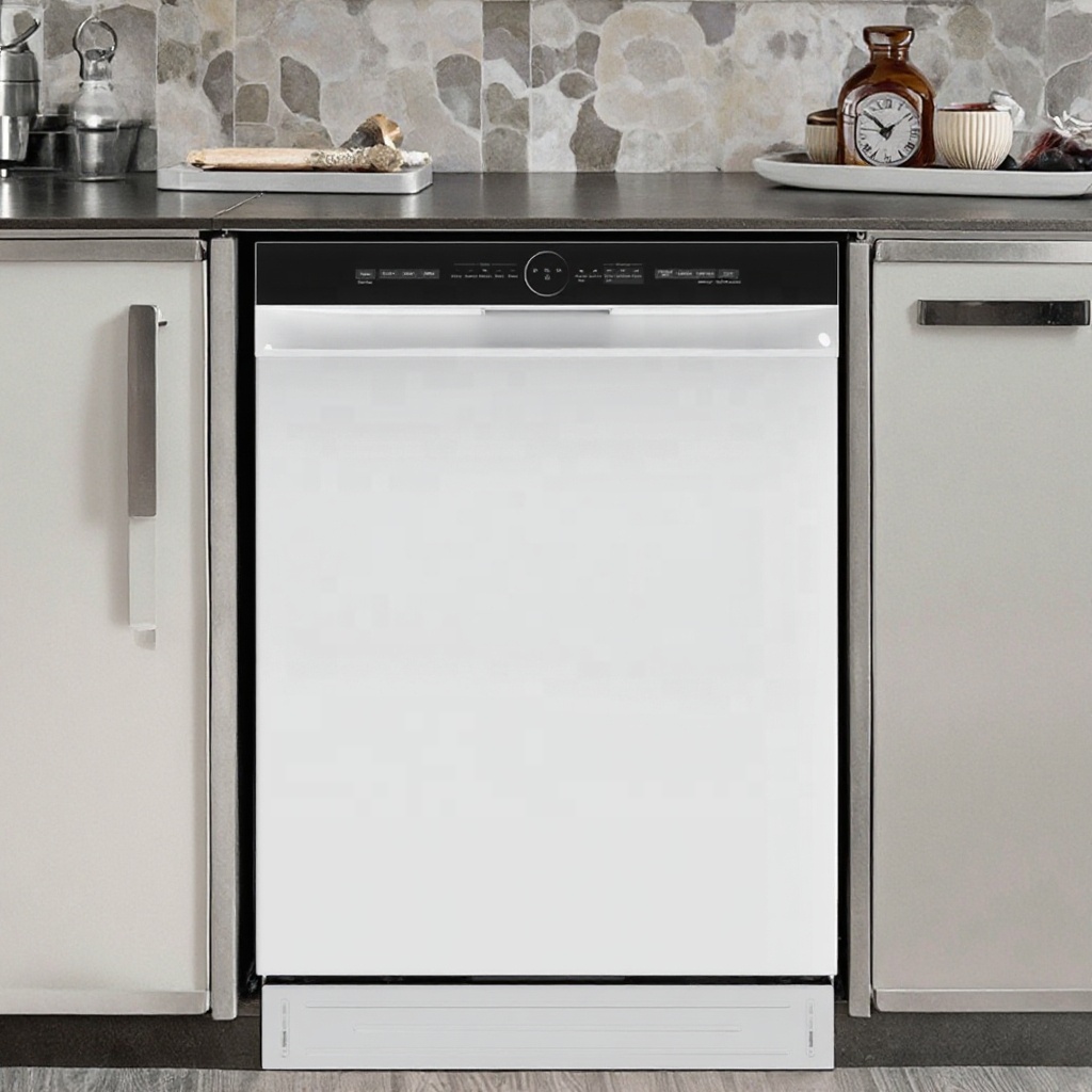 Cheap Price Electric 12 Settings Stainless Steel Smart Full-Integrated Built-in Dishwasher with Child Lock for Hotel Use