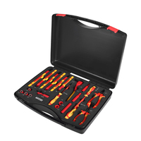Ensemble d'outils à main isolés haute tension GATmatic 24 pièces 1000V avec pioche et faucille en matériau CR-V, garantie à vie