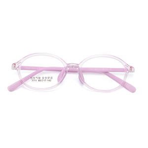 ฮวนเป่ากรอบแว่นตาเด็ก 7111 48-17-142 เลนส์อะคริลิคสีชมพู โพลียูรีเทน แหวนกันลื่น - Product Image 1