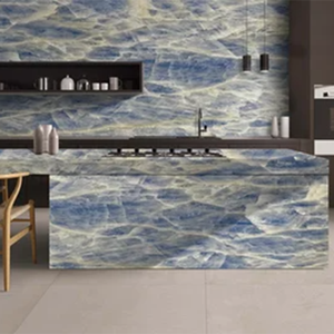 Losas de piedra de mármol de ónix blanco azul de cristal natural retroiluminado natural para la venta - Product Image 2