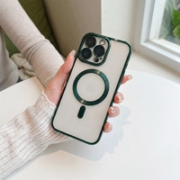 Film d'objectif de caméra TPU souple de charge sans fil galvanoplastie étui de téléphone transparent pour iPhone 11 12 13 Pro 14 15 Plus 16 Pro Max 17