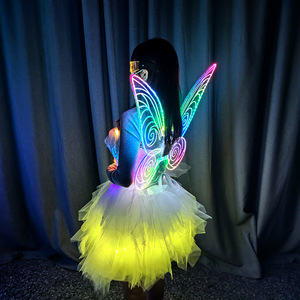 Dẫn ánh sáng lên đôi cánh thiên thần-Cánh trang phục cổ tích phát sáng với lông thay đổi màu sắc để biểu diễn sân khấu, diễu hành và cosplay - Product Image 4