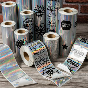 XJY Holographic Adhesive Paper Sheets Rolls Sticker Paper Holographic <strong>Vinyl</strong> Waterproof Custom Sticker - Product Image 5
