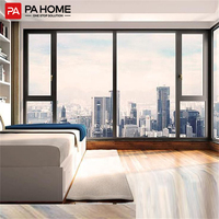 Ventanas Abatibles/Corredizas de Aluminio Modernas para Toda la Casa, con Marco Invisible, Apertura Interior/Exterior, con Malla de Seguridad e Insectos