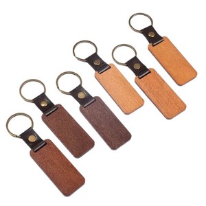 Porte-clés créatif en bois, porte-clés en bois de noyer, nouveau porte-clés en bois de hêtre à faire soi-même, porte-clés portable avec gravure. - Product Image 5