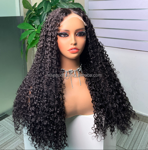 5*5 Closure <b>Pixie</b> Curly <b>Wig</b> Super Double Drawn Human Hair <b>Wigs</b> High Quality and Factory Price 100% Human Hair - Product Image 2