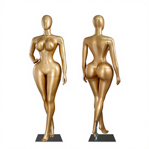 Новая полноразмерная женская фигура из стеклопластика (FRP) с изогнутыми линиями, тонкой талией, большой грудью и пышными формами, в стоячей позе, для витрин. - Product Image 2
