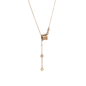 Collar de Moda Coreana para Mujer, de Lujo, en Acero de Titanio con Baño de Oro Rosa de 18k, Diseño Delgado para Primavera - Product Image 2