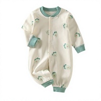 Vêtements pour bébés Printemps/Automne/Hiver en pur coton brossé, sous-vêtements pour nouveau-nés garçons et filles, pyjamas d'hiver sans coutures