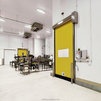 Porte roulante à grande vitesse en PVC avec détecteurs de bord à airbag de sécurité, rebond instantané sur contact avec un obstacle pour la sécurité des ateliers