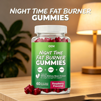 Gummies Brûle-Graisse Nocturnes à l'Extrait de Haricot Blanc Saveur Framboise 60 Gummies à Base de Pectine Supplément OEM