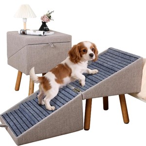 Rampe pour chien en bois à deux sections, échelle d'escalade, repose-pieds convertible en canapé en bois, escalier intérieur transfrontalier pour animaux de compagnie. - Product Image 5