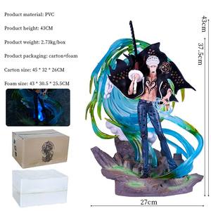 Nouveau japonais Anime 43cm GK Trafalgar <span class=keywords><strong>D</strong></span> loi sur l'eau PVC figurine modèle léger jouet et <span class=keywords><strong>d</strong></span>écoration cadeau de la série One Pieces - Product Image 2