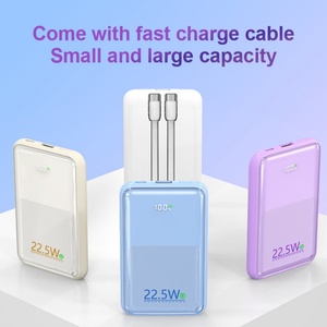 Batterie externe portable ultra-fine 20000mAh 22.5W avec sortie Type C, charge super rapide, affichage numérique LED pour l'extérieur - Product Image 2