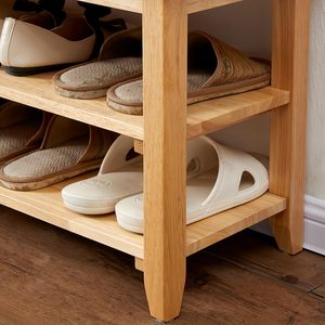 SENYU <b>Wood</b> <b>Shoe</b> <b>Rack</b> Bench with 2 Shelves Modern Entryway Storage Furniture for Home Scandinavian Design Space Saving - Product Image 4