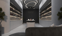 Ensemble de mobilier de luxe sur mesure pour boutique de parfums, comptoirs d'exposition de parfums personnalisés pour l'aménagement intérieur de magasin de parfums