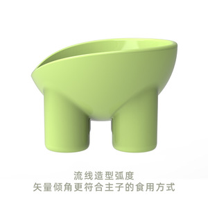 ชามอาหารแมว สีมาการอง ขาชามรูปช้าง ป้องกันการล้ม สำหรับแมว - Product Image 5