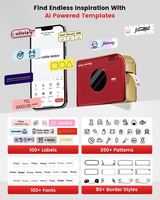 Printer Label Thermal Phomemo A30, Mesin Pembuat Label Portabel Nirkabel, Pencetak Transfer Label Kecil