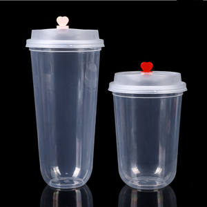 Desechables Claro 16oz PP U Forma Jugo Burbuja Té Hielo Café Tazas <span class=keywords><strong>de</strong></span> plástico con tapas - Product Image 3