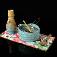 Astief – Ensemble de fouet et bol à matcha émaillé flamé fait main, support pour fouet, coffret cadeau, conception de logo personnalisée