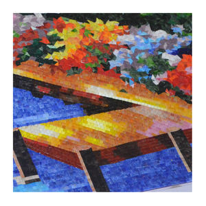 ZF mejor calidad personalizado mosaico pintura al óleo azulejo de la pared <span class=keywords><strong>precio</strong></span> por <span class=keywords><strong>metro</strong></span> cuadrado 3D pared arte decoración mosaico arte murales para la venta - Product Image 4