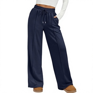 Factory Direct Wholesale OEM Women's Wide Leg Sweatpants High Waisted Baggy Pants Fashion Teen Girl Drawstring Athletic Joggers - Product Image 2