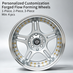 Rines FLowtone de cinco radios, diseño cóncavo, 4x100/114.3mm, 15 pulgadas, 15x7, 15x8.5J, de aleación ligera para Honda, Toyota, Mazda, Kia - Product Image 2