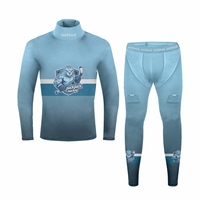Protège-cou de hockey à manches longues, couche de base de protection pour le hockey, vêtements de hockey OEM en gros