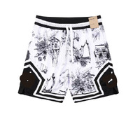 Custom Sublimation Mesh Basketball Shorts for Men Mid Waist Casual Style Embroidered Logo Solid Pattern Worsted Basketball Wear